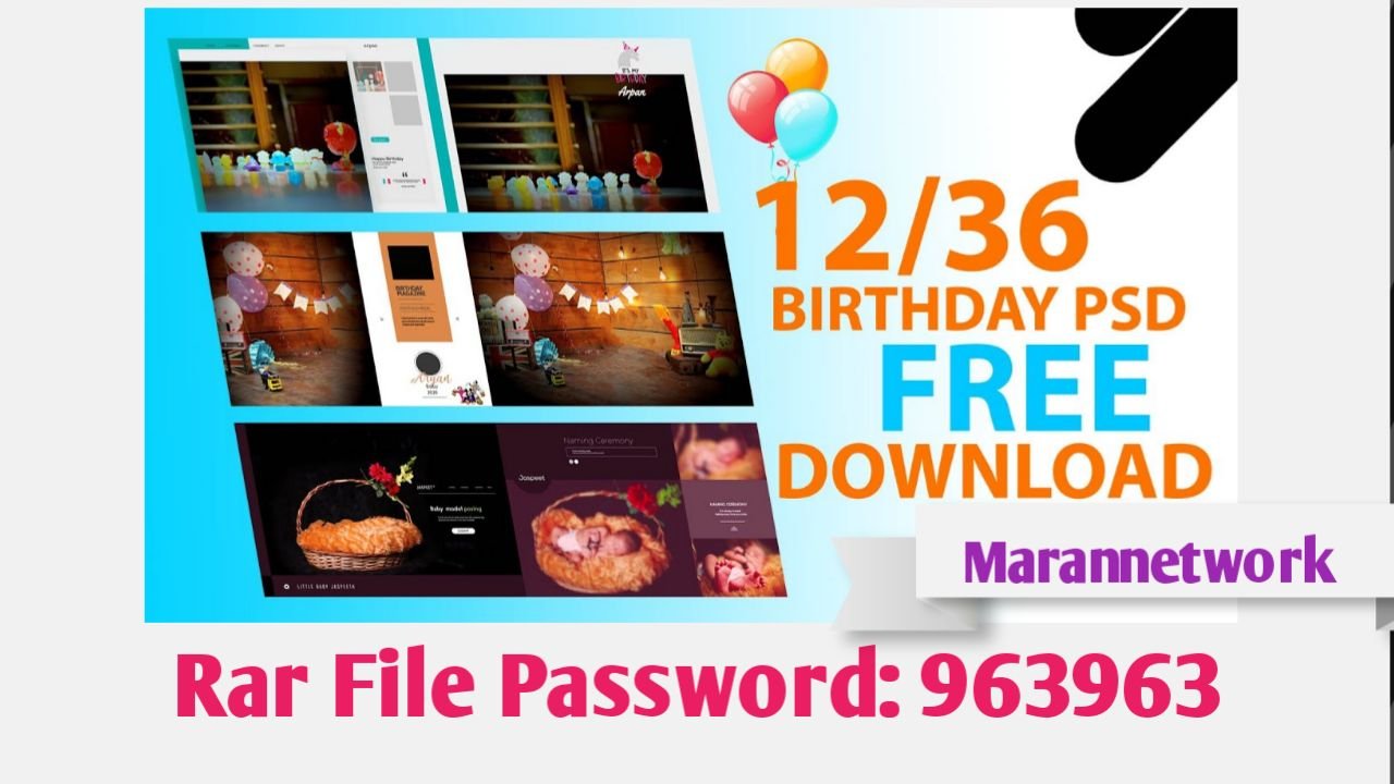 12/36 Birthday Albam Psd Templates Free Download