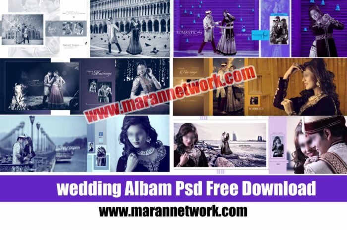 12×36 Wedding Album Design PSD Templates Free Download