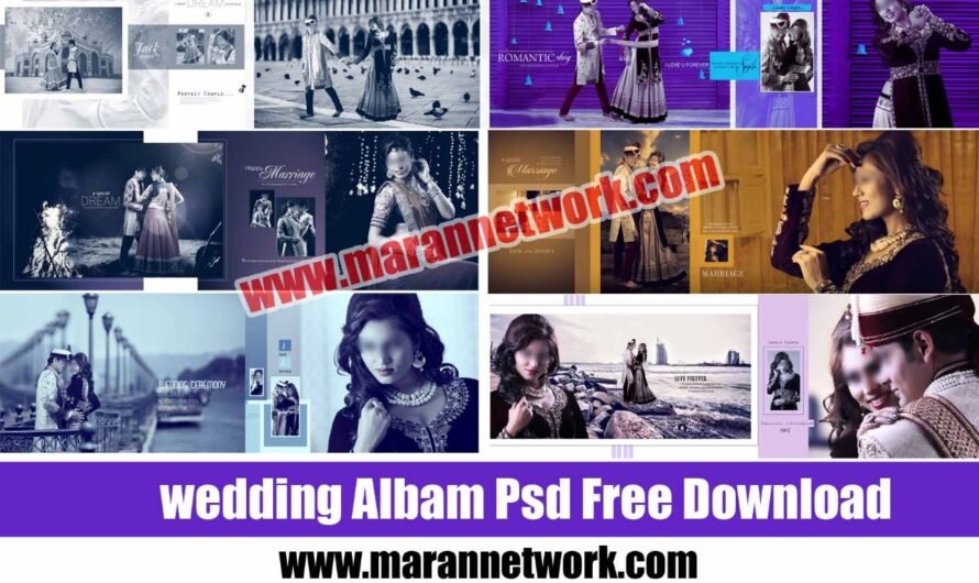 12×36 Wedding Album Design PSD Templates Free Download