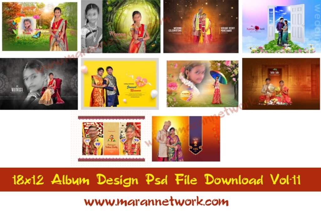18x 12 Wedding Album Design Psd File Free Download