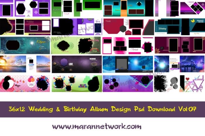 36×12 Wedding & Birthday Album Design  Psd Download Vol-07