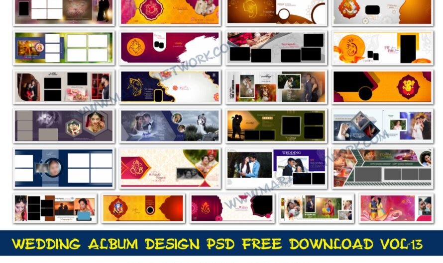 36 x 12 Wedding Album Templates Design Psd Free Download Vol-13